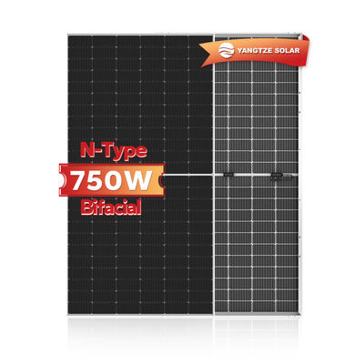 N Type Commercial Bifacial Solar Panel HJT 750w