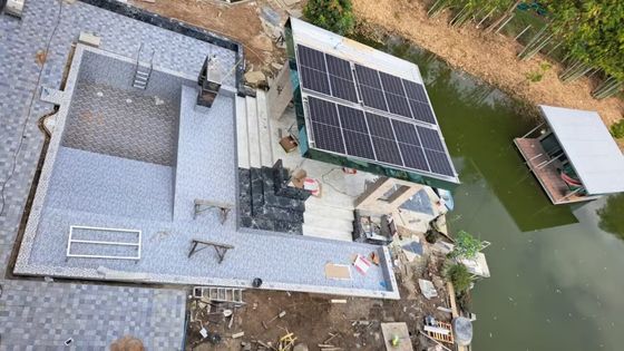 30KW Hybrid Grid Home Power System Wth 750W Mono Solar Panel Roof ...